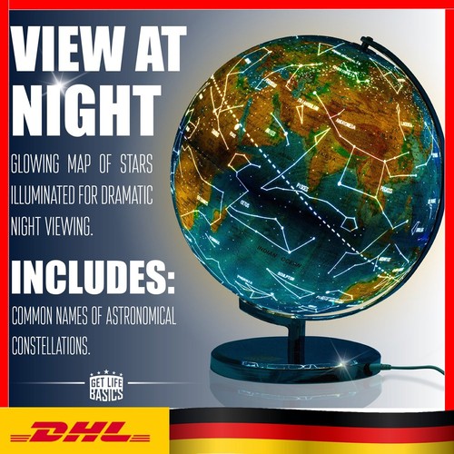 Globus beleuchtet mit led - mit,